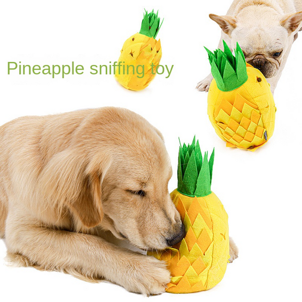 Dog Snuffle Mat Sniffing Training Pad Puzzle Voice Plush Nosework Puppy Pineapple Toy AU