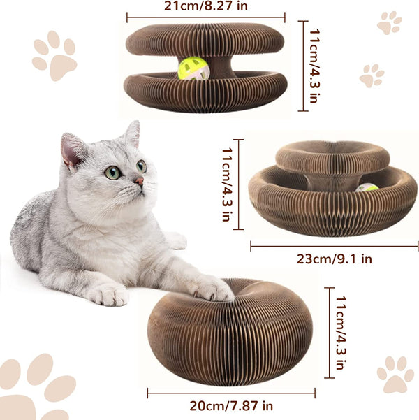 Magic Organ Cat Scratching Board Cardboard Interactive Scratcher Toy Foldable AU