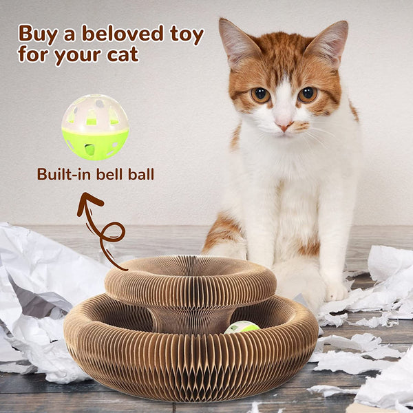 Magic Organ Cat Scratching Board Cardboard Interactive Scratcher Toy Foldable AU