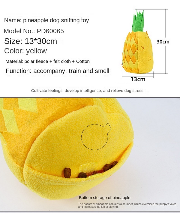 Dog Snuffle Mat Sniffing Training Pad Puzzle Voice Plush Nosework Puppy Pineapple Toy AU