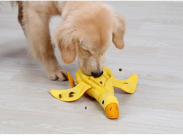 Dog Snuffle Mat Sniffing Training Pad Puzzle Voice Plush Nosework Christmas Duck Toy