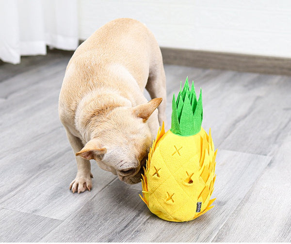 Dog Snuffle Mat Sniffing Training Pad Puzzle Voice Plush Nosework Puppy Pineapple Toy AU