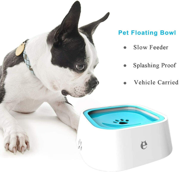 1.5L Pet Dog Cat Water Bowl No Spill Slow Water Feeder Bowl Dust Free Non-Skid