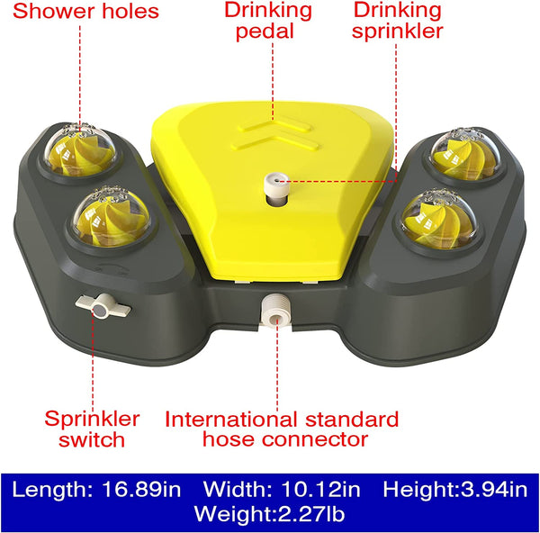 Dog pedal water outlet fountain