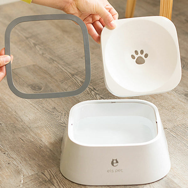 1.5L Pet Dog Cat Water Bowl No Spill Slow Water Feeder Bowl Dust Free Non-Skid