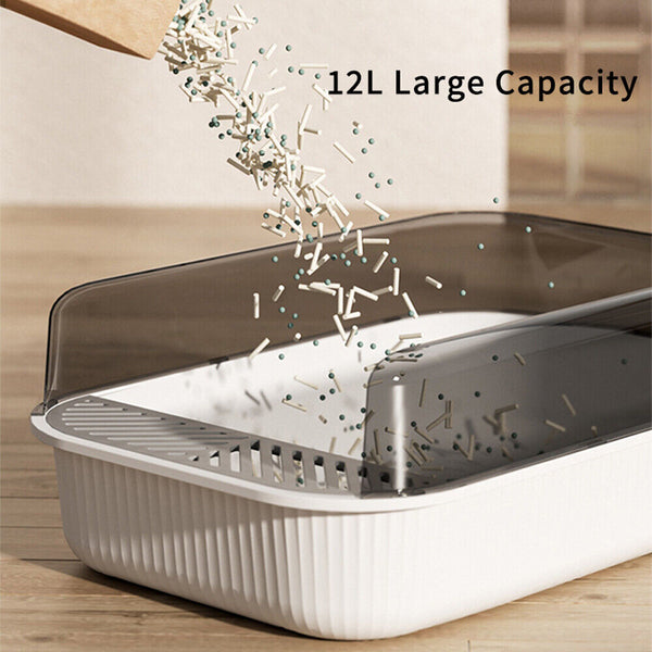 Large Open Cat Litter Tray Raised Box Pet Toilet Anti-splash Heightened Supplies